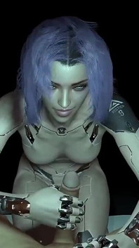 Robot girl, branlette en POV | Cyberpunk, parodie porno