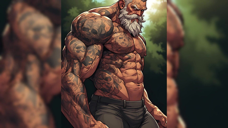 Erotic Man: Bărbați musculoși tatuați sexy Ai Art