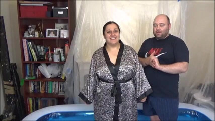 Gunked up girls: Girl covered in slime.