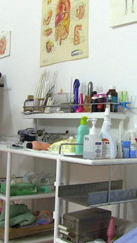 Gyno examination of blonde mature woman
