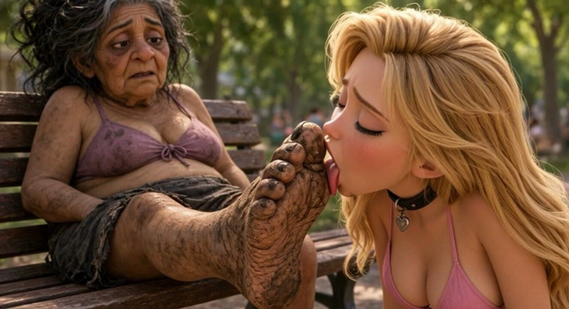 YOUR BEST FANTASY: Woman Worships and Cleans Dirty Street Feet with Her Tongue