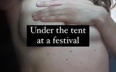 Cehennem festivalinde çadırda günün ortasında hiç ses çıkarmadan sikişiyoruz