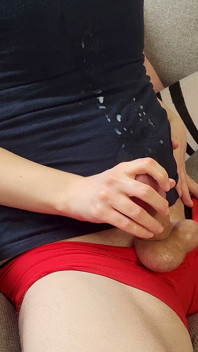 Intensives erreichen von handjob-Edging und qual nach dem orgasmus