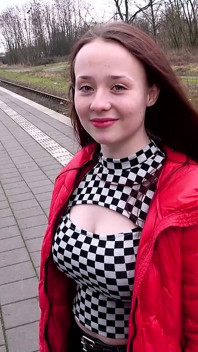 Final Destination! Now You Get Fucked...innocent Bitch Fucked Without Condom at Dirty Train Station