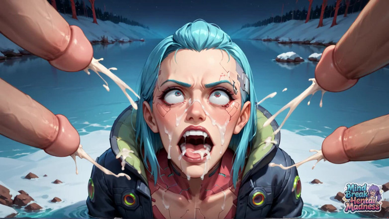 Mind Break Hentai Madness: Crimson Hooded Orgasm in Snowy Peaks