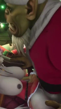 Sexy Demon Girl Rides Orc Santa's Dick : Warcraft Parody