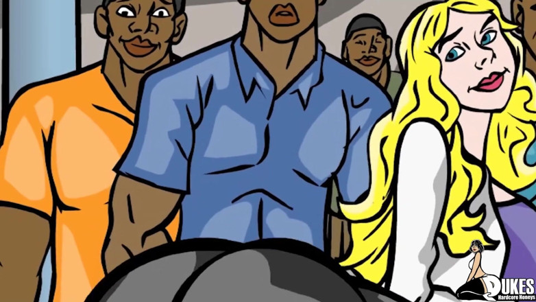 Dukes Hardcore Honeys: Tante seksi jerman di-gangbang di bar sama kontol besar pria...