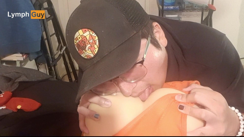 Lymph Guy: Guy with disability fucks toy after long day at work