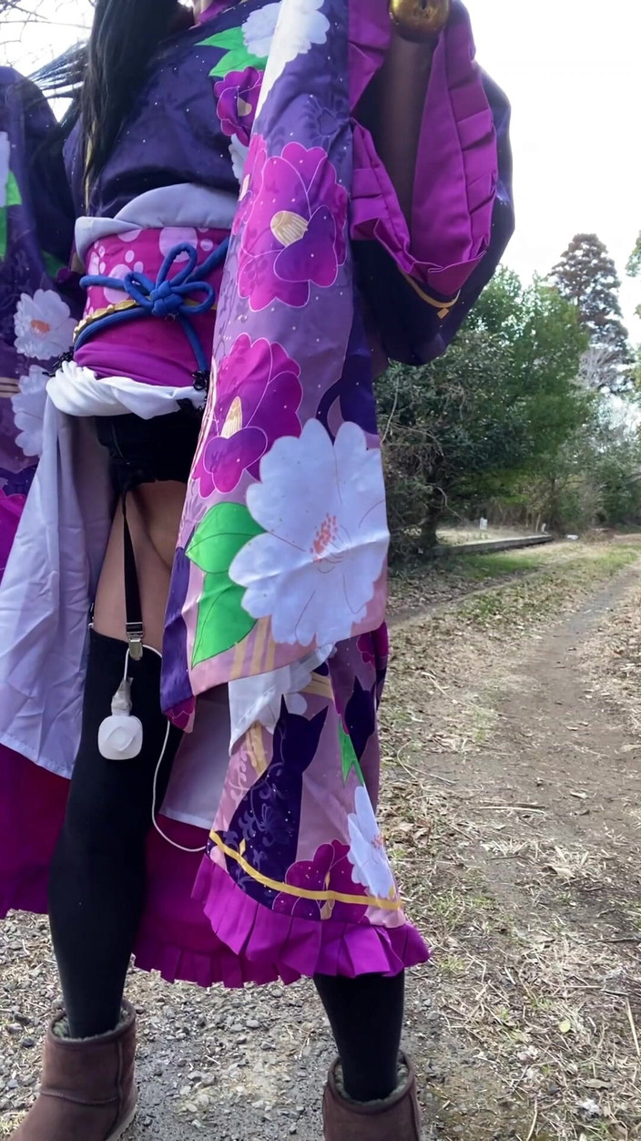 megu2002: No.112 la bellezza del kimono naturale appare nella campagna d'inverno...