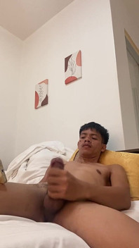 Filipino Twink Gets Hard, Jerking off to Explosive Cumshot