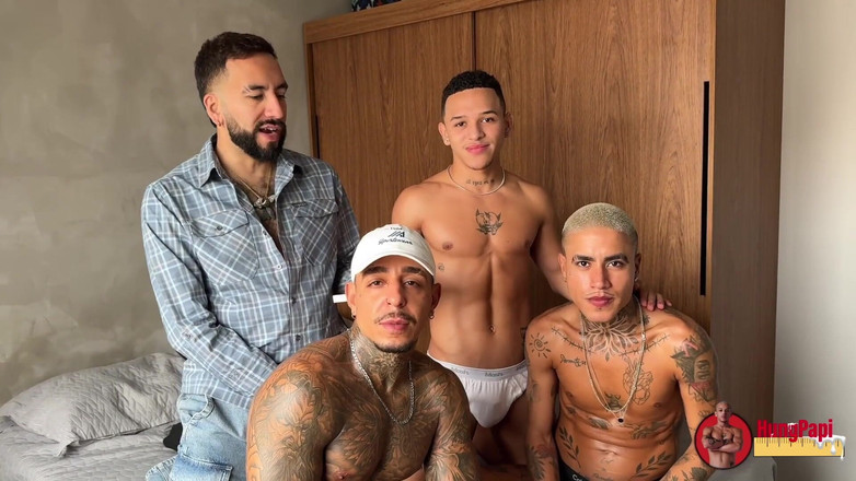 Hung Papi: Armăsari pulosi fut echipa twink drăguță fără prezervativ cu ejaculare...