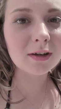 Dirty teen slut masturbates for the stranger