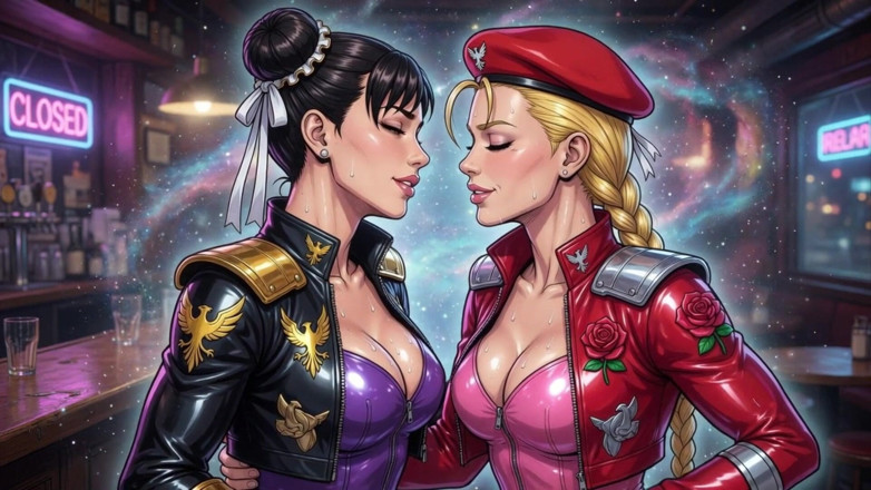 AI Porn: Cammy and Chun Li Kissing Ai