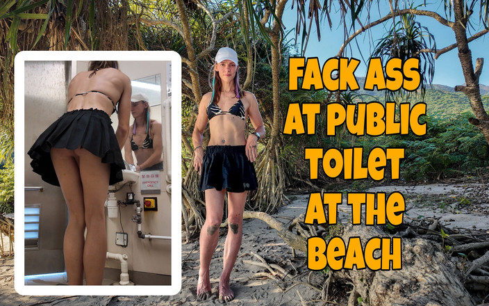 OlyaMayer: Fack Zadek na veřejné toaletě na pláži