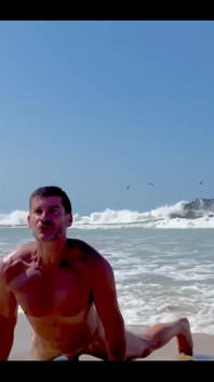 Naked Workout in Zipolite Mexico. Jumping Jacks with a Sprawl