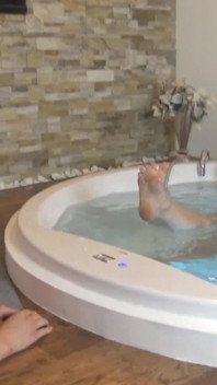 Lezdom Foot Worship in Jacuzzi