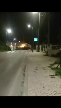 Mel은 길가에서 과시 09