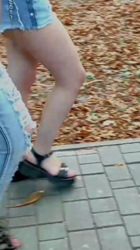 Deux maîtresses lesbiennes se promènent dans le parc