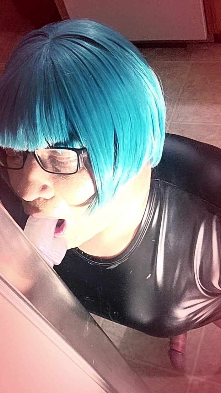 kandiKane: Hardcore Deepthroat Sissy Slut Shemale Sucks Super Sloppy Gagging Sick &amp;...