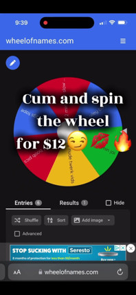 Let’s play spin the wheel of cumming for quay 