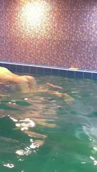 Teenage twinks Matty and Aiden blowjob in the swimming pool