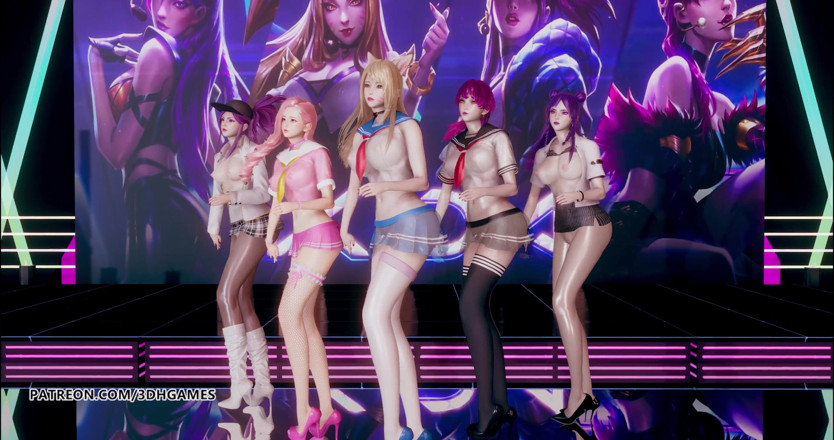 3D-Hentai Games: Hello Venus -Wiggle wiggle strip dance Ahri Akali Kaisa Evelynn Seraphine