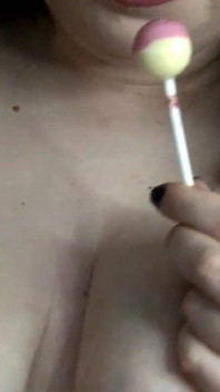 Candy Blowjob on Big Nipples