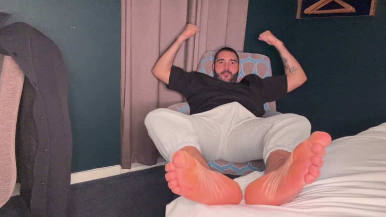 Growing teddy: Showing My Sweaty Socks, Feet and Uncut Knob
