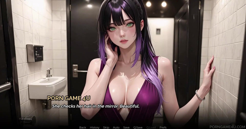 Porn game 4 u: Cewek itu mengunci pintu kamar mandi dan langsung berlutut sambil...