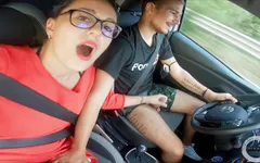 Al regresar de los premios, decidí chupar la polla de Christian mientras él conducía