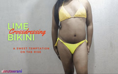 Lime Bikini Part 1 - Crossdressing by Indian Sissy