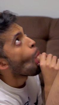 Young Latin Sebas Cruz covering Camilo Brown's face in cum for wild Latinos