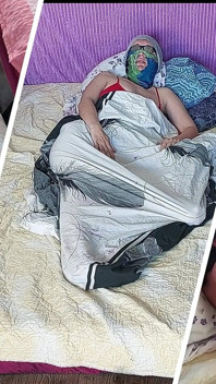 Sensual Massage of a Hot Couple with Oil on the Body. Foreplay in the Bedroom with an Amateur Couple.