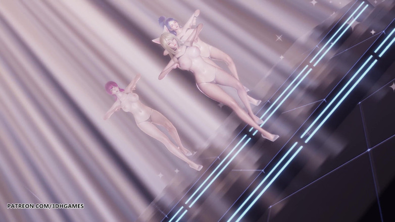 3D-Hentai Games: Momoland - Baam Ahri Kaisa Evelynn sexy striptease League of Legends...