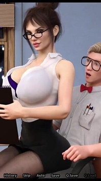 Sexbot - une MILF à gros nichons domine un mec excité, une MILF aux seins énormes très sexy - moments de gameplay sexy
