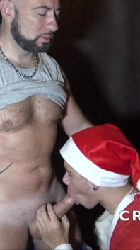 Rauw geneukt door Twink voor Kerstmis