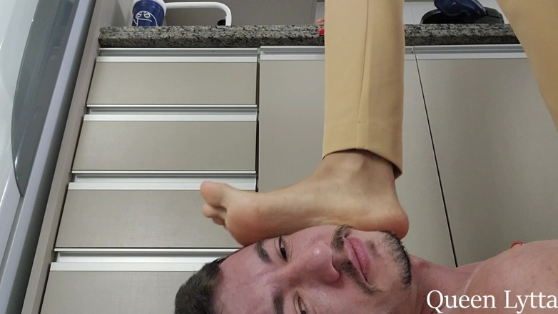 Queen Lytta ballbusting and cum lick: Queen Lytta - Sexy Face Busting Ep 4 Kicking and Trampling Because...
