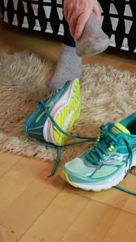 Collant e scarpe da corsa