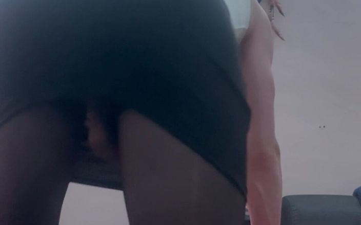 Sissy_boyyyy: My First Tease in My Crotchless Tights and Dress