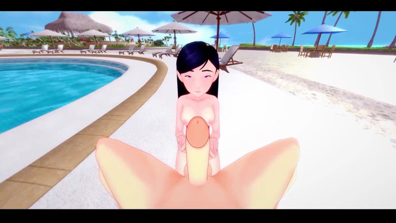 Fantasy king: Violet parr bikini berhubungan seks saat liburan di belakang kolam...