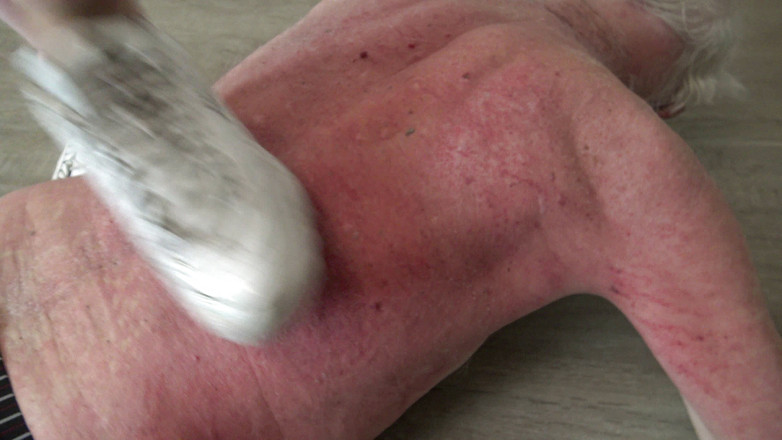 Femdom Austria: Old Beating Slave of the Sadistic Home Help!