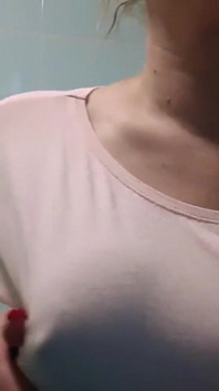Nipples play and spitting on my tits