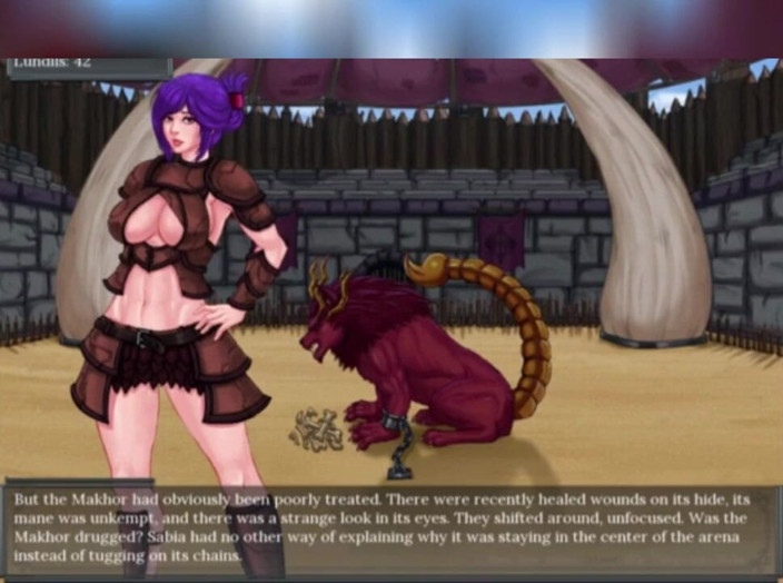 3DXXXTEEN2 Cartoon: サビアは角質のヘルハウンドを誘惑します。3Dポルノ漫画セックス