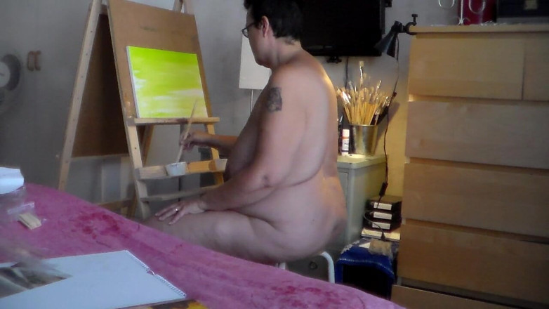 Sex hub couple: Jen maluje úplně nahá