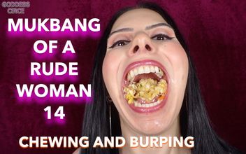 Mukbang of a Rude Woman 14 – Chewing and Burping