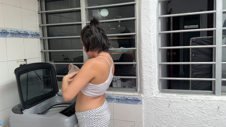 Manuela sex: My Stepsister's Slut Is Doing Laundry so She Takes the...