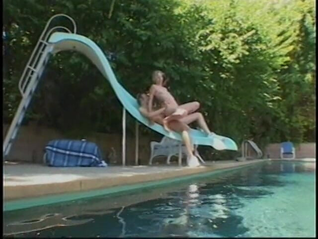Outdoor Fucktivities: Lusty teen with cute ass gets fucked underneath a slide