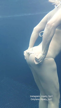 Taking off My Bikini in the Pool