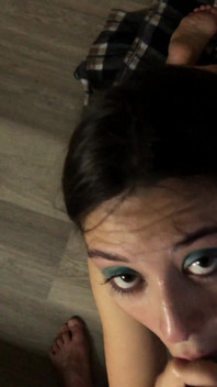 Submissive Teen ROUGH suck HUGE COCK