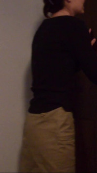 Skinny Teen with Glasses Full Bladder Desperation and Trying Pee on the Floor